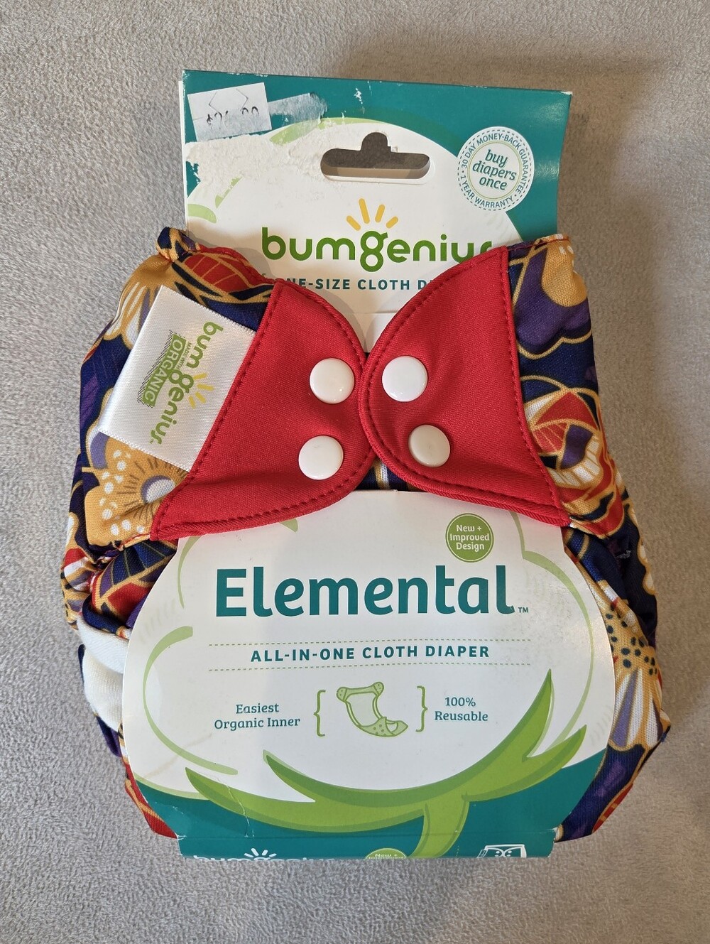 BumGenius All In One Baby Diaper Cover - One Size (8lb-35lbs+)